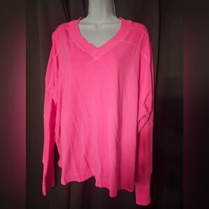 FREE PEOPLE Hot Pink L/S